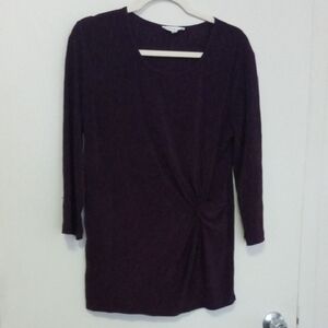 PerSeption Concept Deep Purple Long Sleeve Blouse